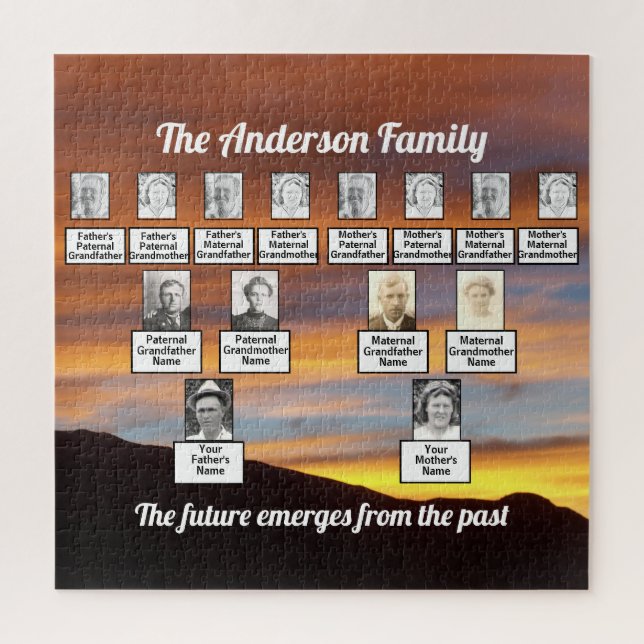 Quebra-cabeça Laranjeira Por Trás Das Montanhas, Citação Da Árvo (Vertical)