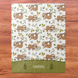 Quebra-cabeça Largas bonitas que dormem em ramificações de árvor