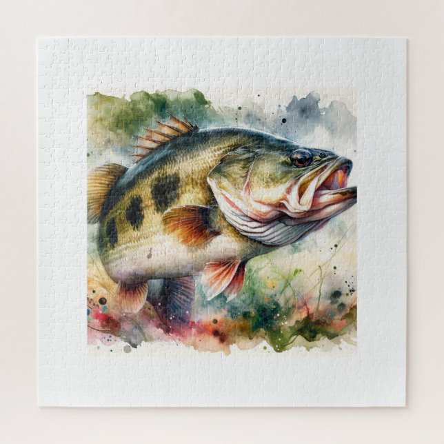 Quebra-cabeça Largemouth Bass AREF1601 - Watercolor (Vertical)