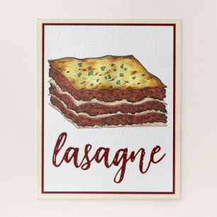 Quebra-cabeça Lasagna Lasagna - Comida Cozinhar italiana america