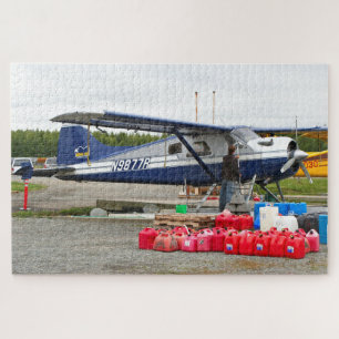 Quebra-cabeça Lavagem em avião flutuante, Lake Hood, Alaska