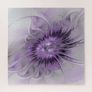 Quebra-cabeça Lavanda Flor Sonho Moderno Abstrato de Arte Fracta