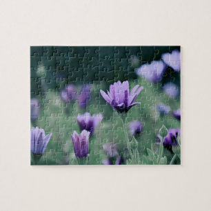 Quebra-cabeça Lavanda Flores Roxas
