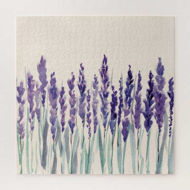 Quebra-cabeça Lavanda francesa: Ilustração de Aquarela (Vertical)