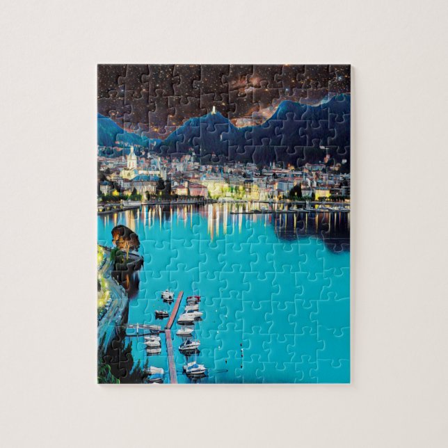 Quebra-cabeça ldp COMO - Lago - Panorama (Vertical)