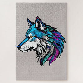 Quebra-cabeça Le beau profil d'un loup