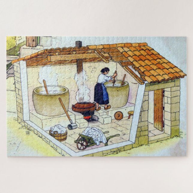 Quebra-cabeça Le lavoir. (Horizontal)