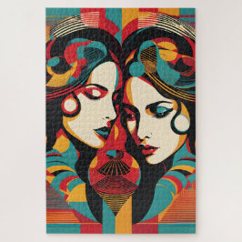 Quebra-cabeça Le lien, portraits graphiques en pop art