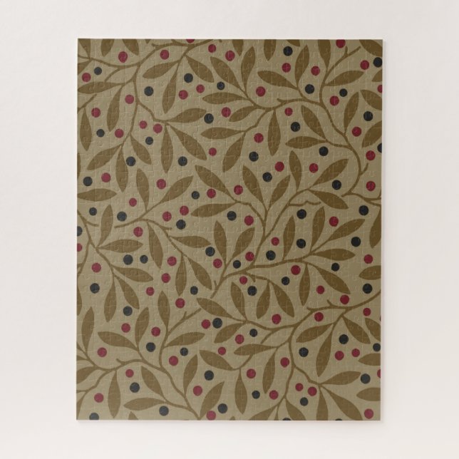 Quebra-cabeça Leaf Berry Classic Colorful Bonito Patterna Art (Vertical)