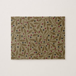 Quebra-cabeça Leaf Berry Classic Colorful Bonito Patterna Art