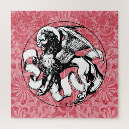 Quebra-cabeça Leão com asa emblema da Rua do século 15