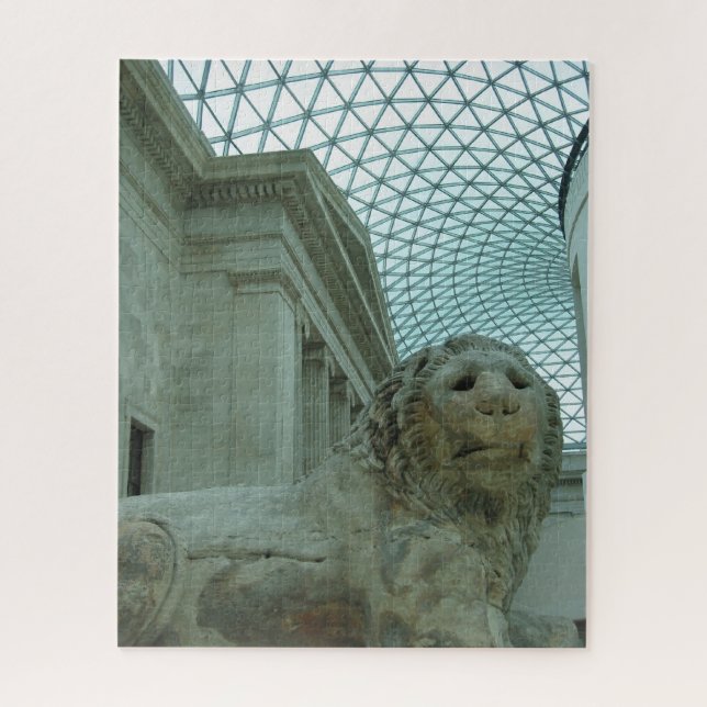 Quebra-cabeça leão do museu britânico (Vertical)