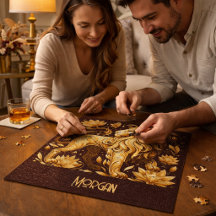 Leão Dourado Majestoso Personalizado