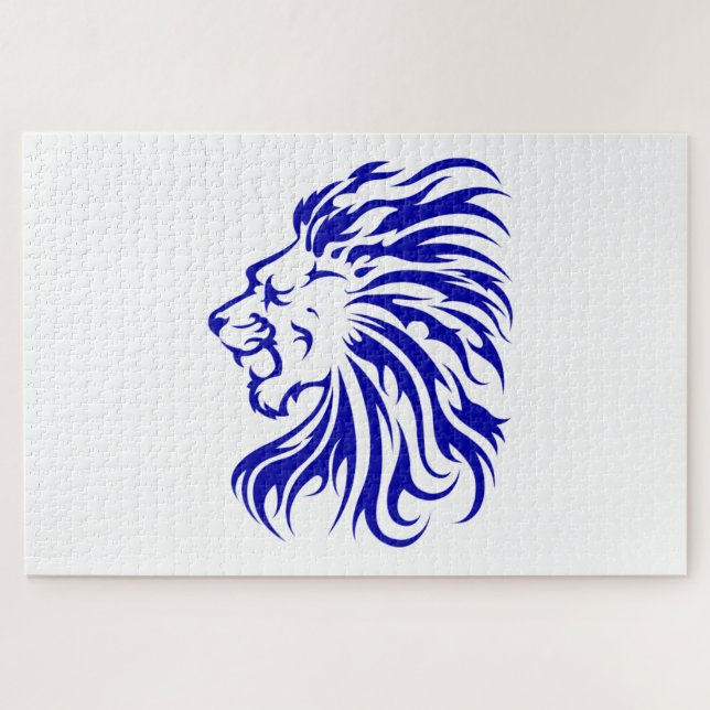 Quebra-cabeça Leão Rei da selva, presentes de amantes de leões,  (Horizontal)