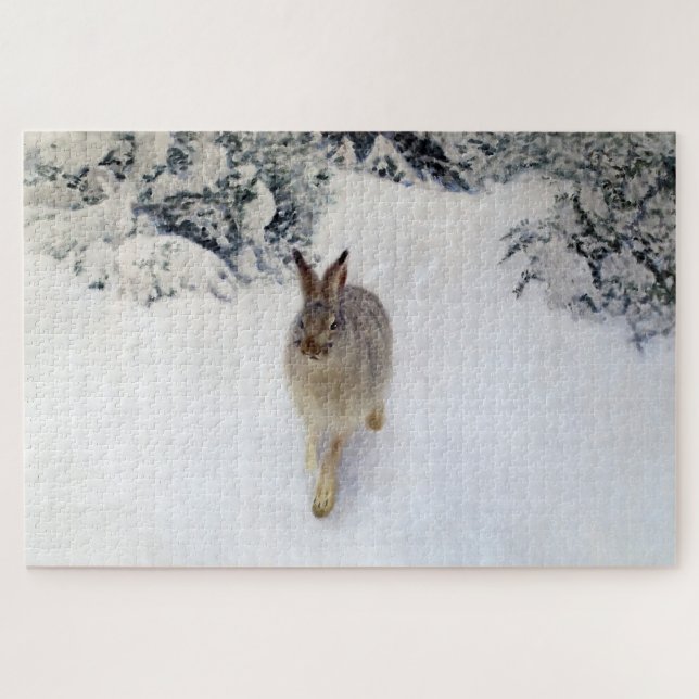 Quebra-cabeça Lebre de inverno (Coelho), Bruno Liljefors (Horizontal)