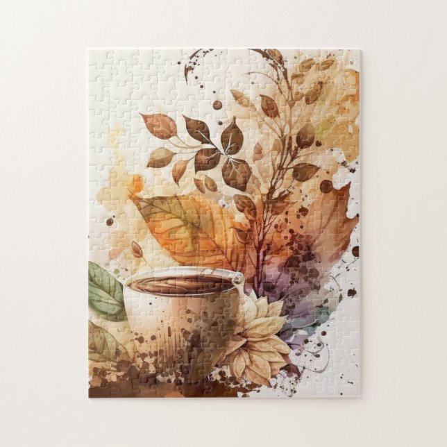 Quebra-cabeça Legal amantes de café (Vertical)