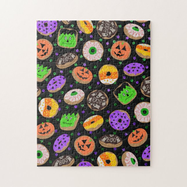 Quebra-cabeça Legal Glitter Confetti Rosquinha Halloween (Vertical)