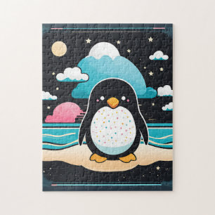 Quebra-cabeça Legal Pinguim Cute Kawaii