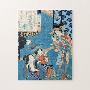 Quebra-cabeça Legal pinturas japonesas, ukiyo-e, mulheres e arte