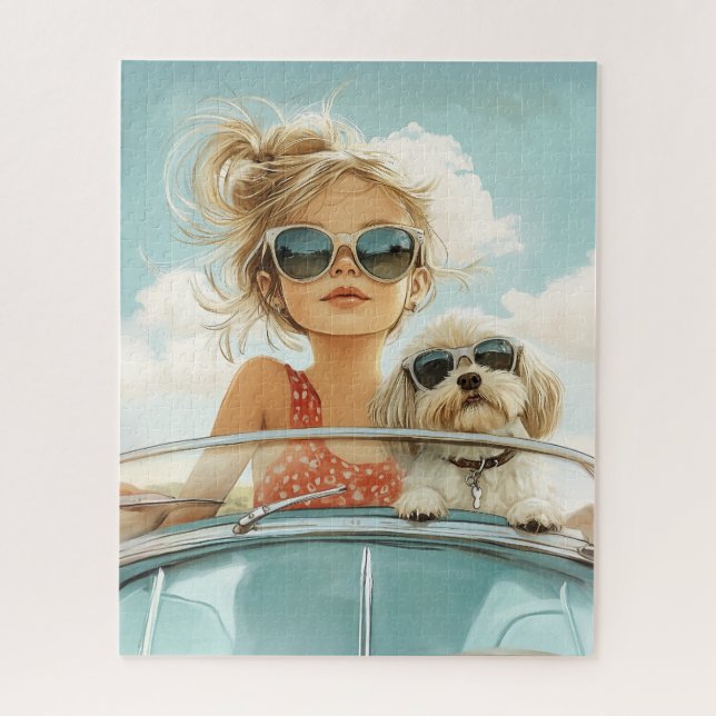 Quebra-cabeça Legal viagem com o melhor amigo (Vertical)