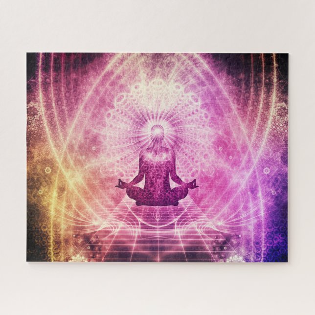 Quebra-cabeça Lei de Meditação de Atração Chakra (Horizontal)