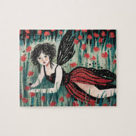 Quebra-cabeça Leite com uma aquarela floral