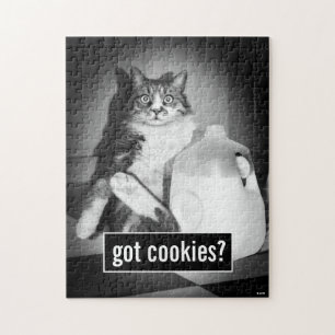 Quebra-cabeça Leite De Bebendo De Gato De Jug