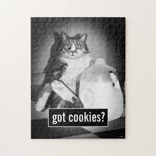 Quebra-cabeça Leite De Bebendo De Gato De Jug (Vertical)