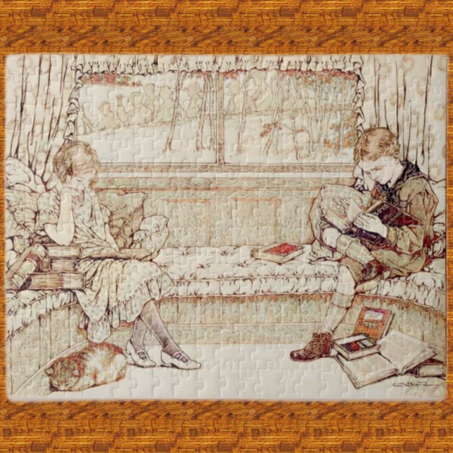 Quebra-cabeça Leitura de crianças em safra (Criador carregado)