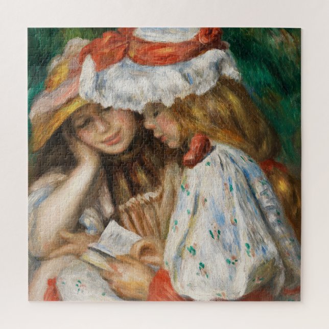 Quebra-cabeça Leitura de duas garotas - Impressionista Renoir (Vertical)