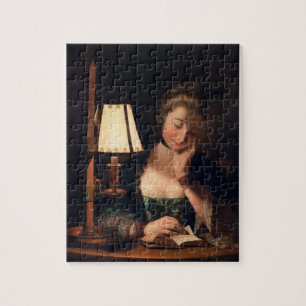 Quebra-cabeça Leitura por uma máscara do Papel-sino, 1766 da