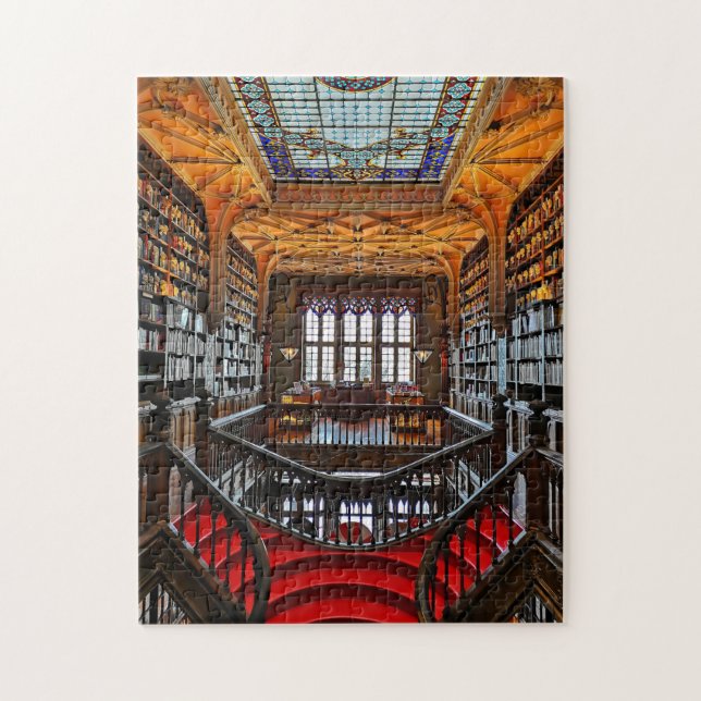 Quebra-cabeça Lello Bookstore em Portugal (Vertical)
