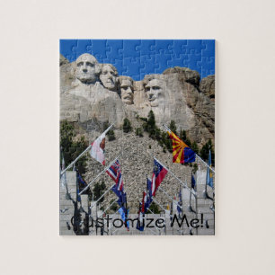 Quebra-cabeça Lembrança customizável do Mt Rushmore