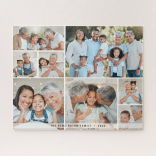 Quebra-cabeça Lembrança de Família Simples Moderna e Ousada com 