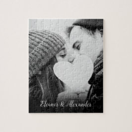 Quebra-cabeça Lembrança Personalizada de Foto do Casal Favorito