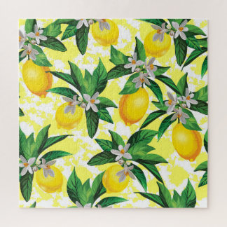 Quebra-cabeça Lemon Fantasy: Padrão Floral Criativo
