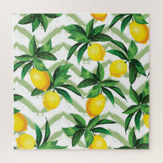 Quebra-cabeça Lemon zigzag: modelo desenhado à mão.