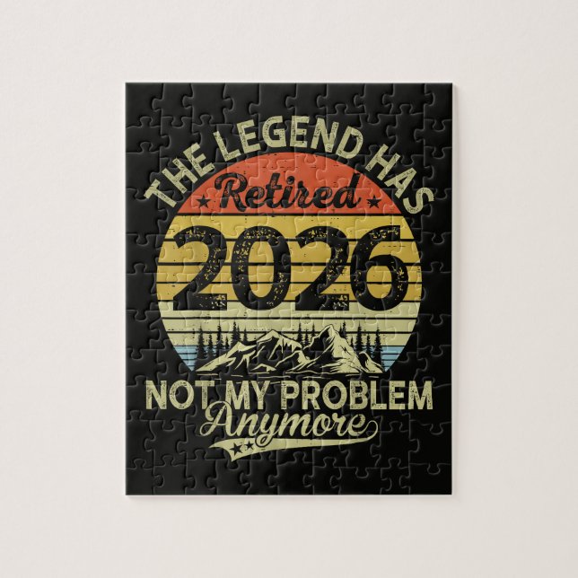 Quebra-cabeça Lenda Aposentou-se 2026 Não é Meu Problema (Vertical)
