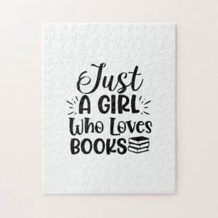 Quebra-cabeça Lendo Arte Apenas Uma Menina Que Ama Livros