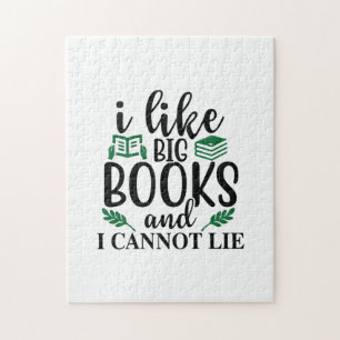Quebra-cabeça Lendo Arte Eu Gosto de Livros Grandes E Não Posso