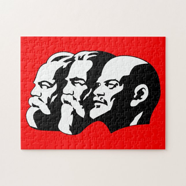 Quebra-cabeça Lenin, Marx, Engels, Soviet Union, Communism (Horizontal)