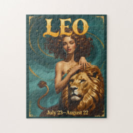 Quebra-cabeça Leo Zodiac Jigsee Julho/August Gift Leão