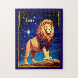 Quebra-cabeça Leo Zodiac - Sinal debaixo de um céu estrelado