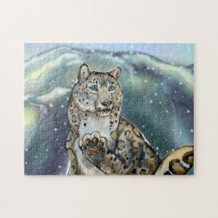 Quebra-cabeça Leopardo de Neve~quebra-cabeça