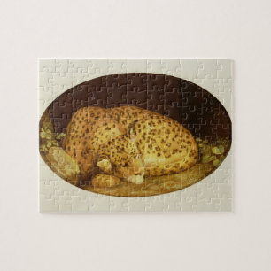 Quebra-cabeça Leopardo do sono de George Stubbs , 1777 (esmalte