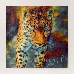Quebra-cabeça Leopardo [quebra-cabeça de serra quadrada]