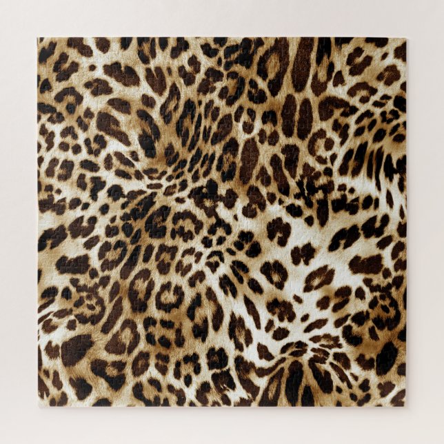Quebra-cabeça Leopardo Vibrante: Design de Têxteis Coloridos. (Vertical)