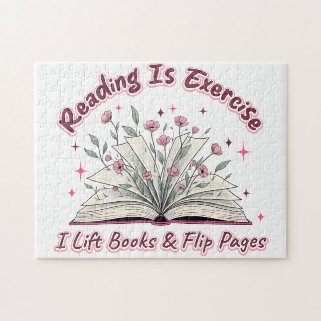 Quebra-cabeça Ler É Exercício... (Horizontal)