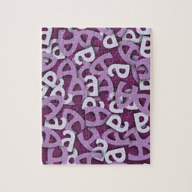 Quebra-cabeça Letra A Purple (Vertical)