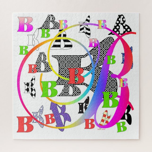 Quebra-cabeça Letras alfabéticas B+B (Vertical)